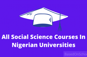 All Social Science Courses In Nigerian Universities